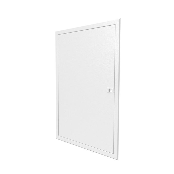 Porte en blanc pour bac encastré 2x13 modules - Finition affleurante - H. hors-tout 830 mm