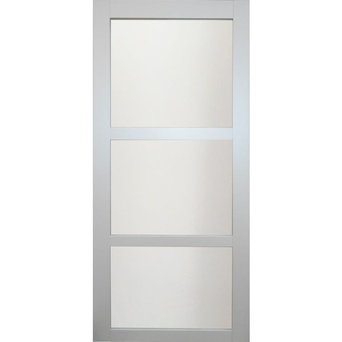 Porte Coulissante Greyria Gris Clair Ral7035 Vitree H204 X L73 Gd Menuiseries