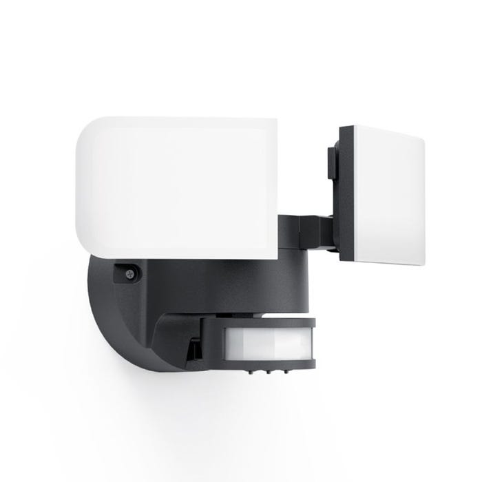 Xanlite - Projecteur 2 têtes noir à détecteur de mouvements orientable et désactivable, 2800 Lumens, Blanc froid - PR2T2800D