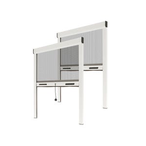Store Moustiquaire Recoupable Alu - L 150 x H 230 cm - Blanc - Lot 2