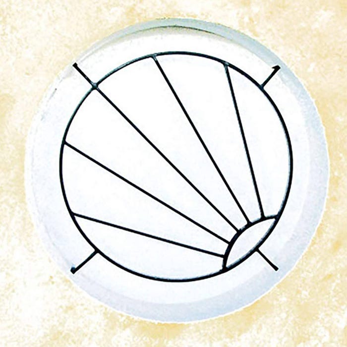 Grille de Defense Soleil diametre 100 cm pour Fenetre ronde (côte tableau)