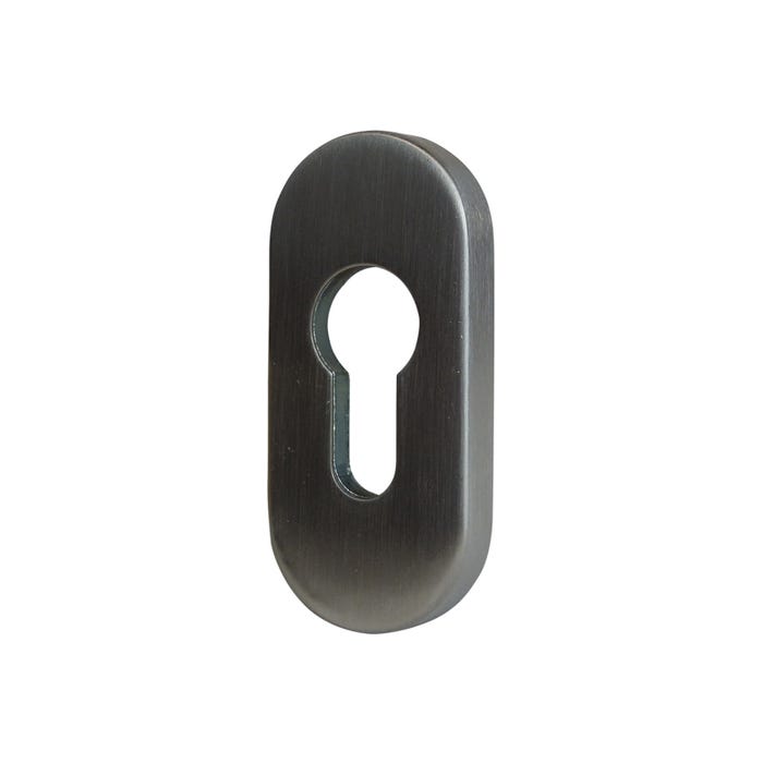 Rosace cylindre ovale de sécurité 9mm - Finition : Inox - Kintech