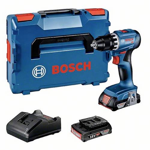 Perceuse-visseuse sans fil Bosch Professional GSR 18V-45 06019K3203 18 V 2.0 Ah Li-Ion + 2 batteries, + chargeur, +