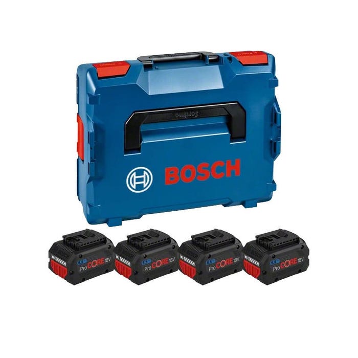 Pack batteries 18V (4x5.5 Ah) en coffret - BOSCH 1600A02A2U