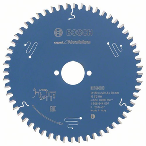 Bosch lame de scie circulaire Expert pour l'aluminium. 180 x 30 x 2,6 mm. 56