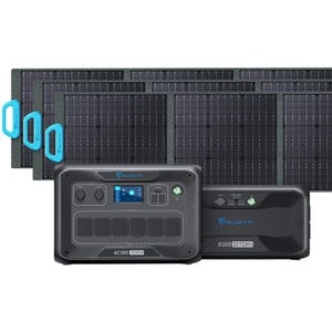 BLUETTI Station d'Énergie Solaire Extensible AC300&3PV200 avec Batterie d'Extension B300, 3072Wh Batterie de Secours LiFePO4, générateur pour Maison