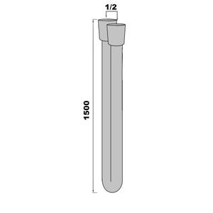 Flexible lisse antitorsion F / F 1/2“ 1,5 m Noir Mat