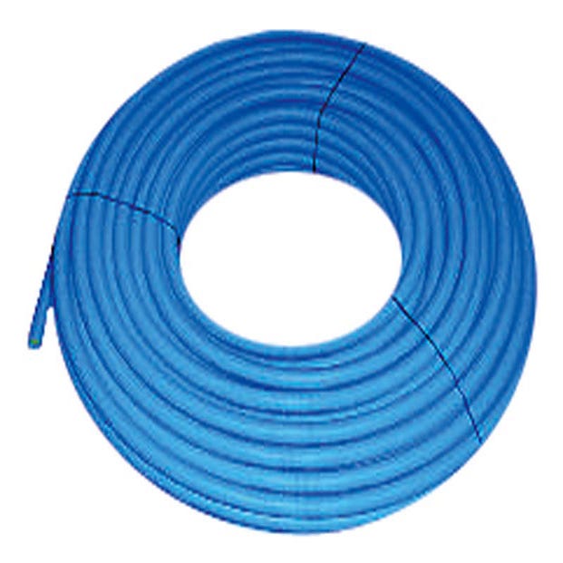 tube multicouche - uponer uni pipe - 20 x 2.25 - blanc - pré-fourreauté - bleu - couronne de 75m - uponor 1013677