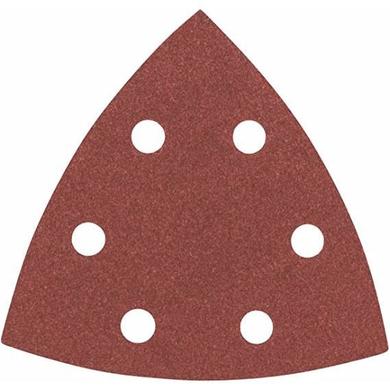 Boîte de 5 disques abrasifs triangle 93mm grain 180 - BOSCH - 2608605603
