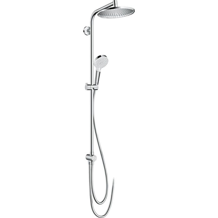 Colonne de douche ou bain douche sans mitigeur HANSGROHE Crometta S 240 chromé + tablette AddStoris