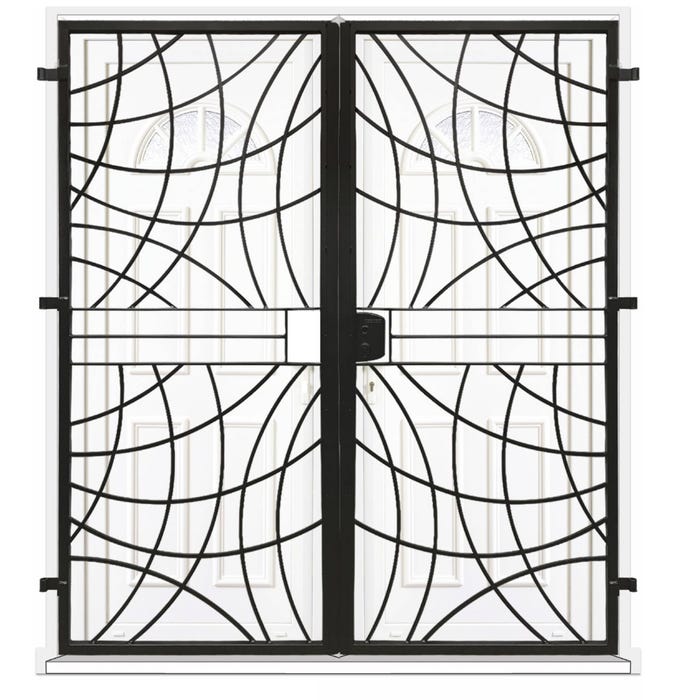 Grille porte Arcade -2 vantaux pour encadrure H=230 cm x L=130 cm (côte tableau)