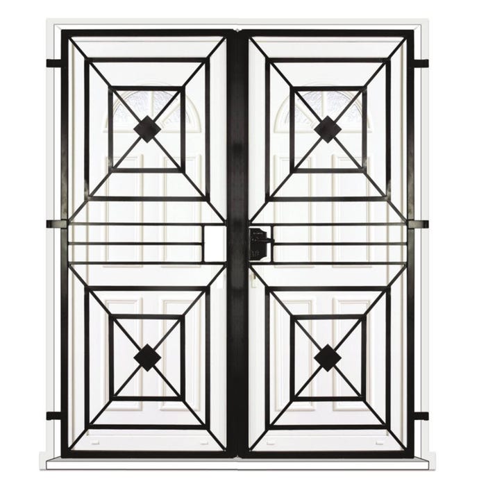 Grille porte Toulousaine -2 vantaux pour encadrure H=190 cm x L=170 cm (côte tableau)