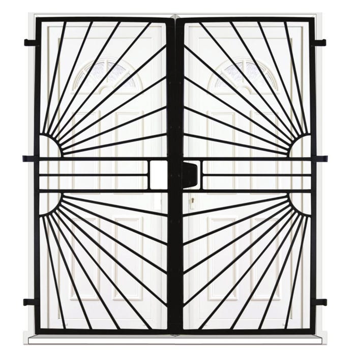 Grille porte Soleil -2 vantaux pour encadrure H=190 cm x L=130 cm (côte tableau)