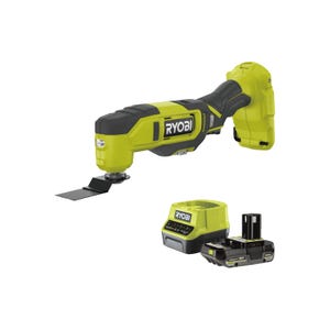 Pack RYOBI Multitool RMT18-0 - 18V One+ - 1 batterie 2.0Ah - 1 chargeur rapide RC18120-120