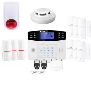 Alarme sans fil gsm avec sirène pour maison kit-6