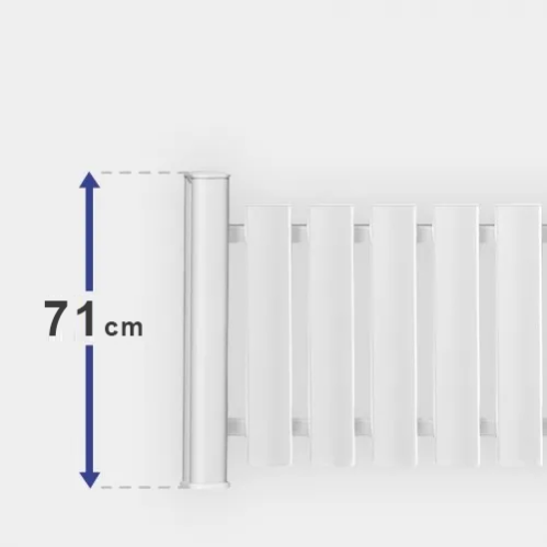 Module de cloture PVC H71 x L150 cm blanc à barreaudage vertical
