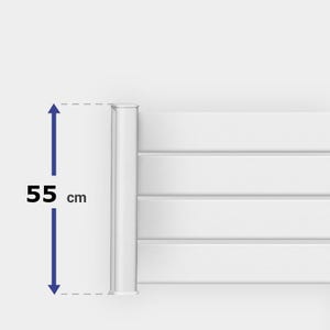 Module de cloture PVC H55 x L150 cm blanc ajourage horizontal