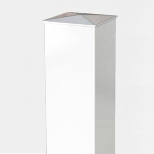Pilier de portail PVC H155 x L12 cm blanc