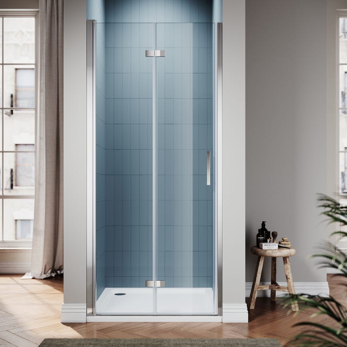 SIRHONA Porte de douche plié,Très design & moderne et facile à nettoyer， 90x195cm
