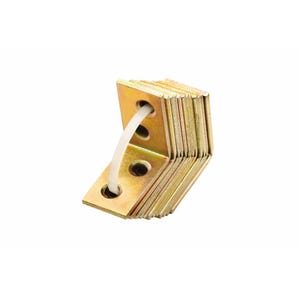 (Boite de 10) Equerres pour connecteurs bois - pour chaises en maxipack - Bichromatée 40 x 40 x 15