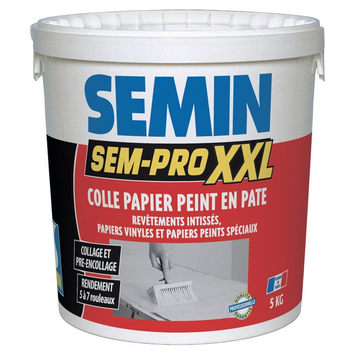 Colle papiers peints en pâte Semin Sem-Pro XXL - prêt à l'emploi - seau de 5 kg