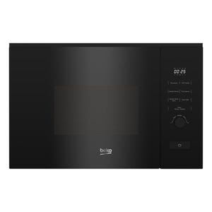 Beko Four micro-ondes et gril encastrable 20L, 800W. Sécurité enfant, 8 programmes de cuisson automatiques, noir (BMGB20212B)