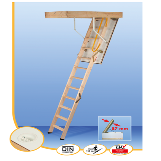 Escalier escamotable Complete - 110x60cm - 280cm hauteur