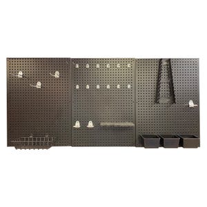 Panneaux muraux x3 et accessoires de rangement x24 Fischer darex