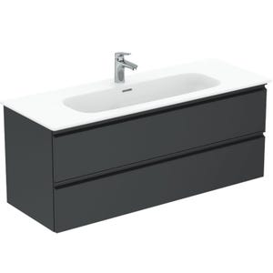 Ideal Standard Meuble de salle de bain suspendu 120 x 49 cm, gris mat (R0283Y2)