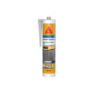 Mastic silicone à séchage rapide SIKA SikaSeal-182 Sanitaire Express 1h - Transparent - 300ml