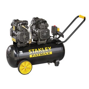 Stanley Fatmax® Compresseur professionnel, compresseur sans huile silencieux, compresseur à faible bruit 61 dB(A), horizontal, 3 ch, 8 bar, cuve 50 L