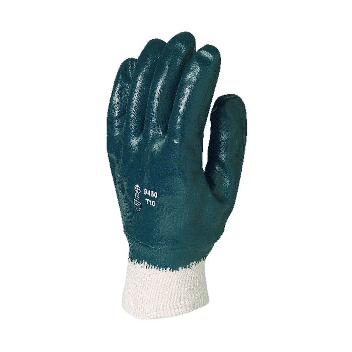 Gants nitrile bleu dos enduit, standard - Coverguard - Taille XL-10