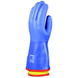 Lot de 10 gants PVC bleu anti-froid 35cm, doubl.amovible - Coverguard - Taille XL-10