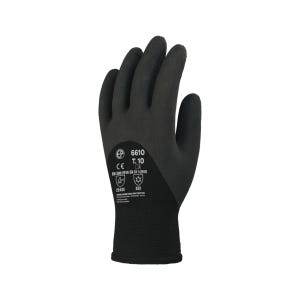 Lot de 10 paires de gants EUROWINTER enduit mousse latex noir dos aéré - COVERGUARD - Taille 2XL-11