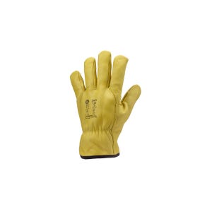 Lot de 12 paires de gants FINLANDE fleur vachette jaune fourré - COVERGUARD - Taille XL-10