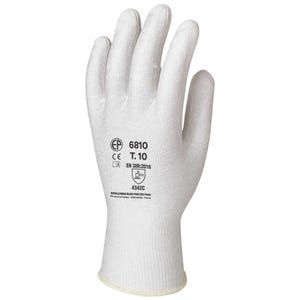 Coverguard - Gants anti coupures blanc HPPE enduit PU EUROCUT 6810 (Pack de 12) - Blanc - 11