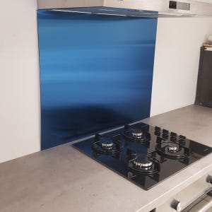 Fond de Hotte / Crédence Inox Bleu Brossé H 40 cm x L 80 cm de 0,8 mm