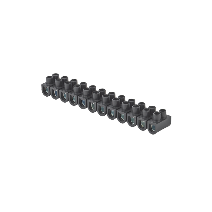 Barrette de 12 dominos 6mm² - noir