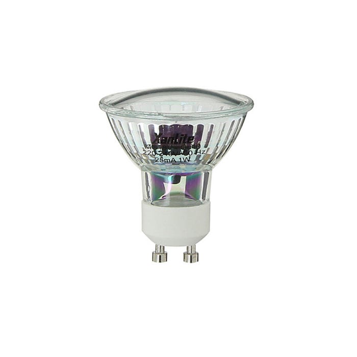Xanlite - Ampoule LED spot, culot GU10, 0,6W cons. (N.C eq.), lumière Lumière rouge - MG18R