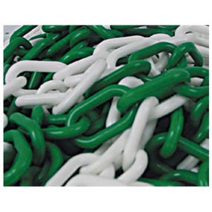 Chaine en plastique 25m vert/blanche N°8 - TALIAPLAST - 530115