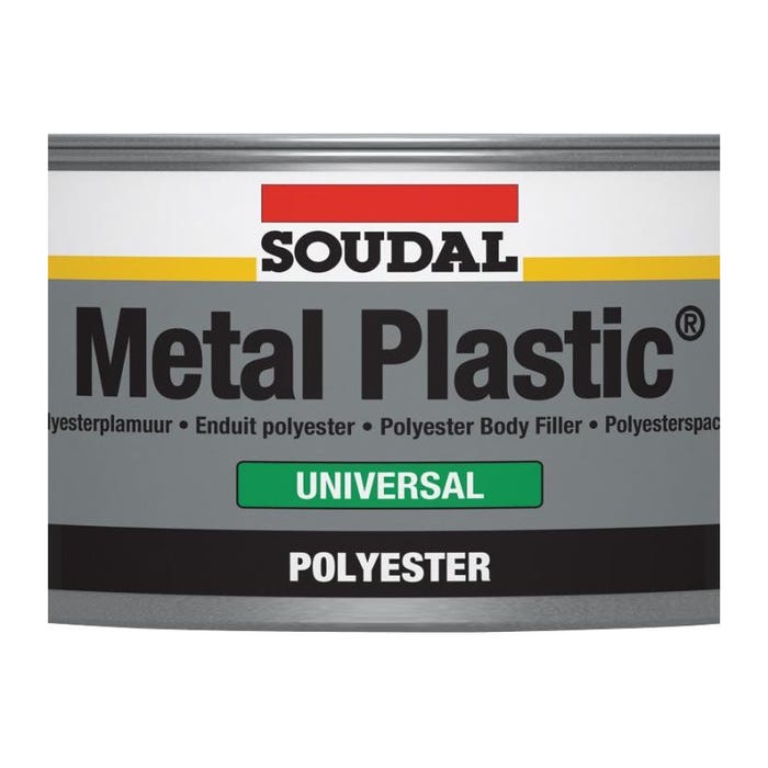 Metal plastic universal - Enduit polyester pour carrosserie - Soudal - 2 kg Vert