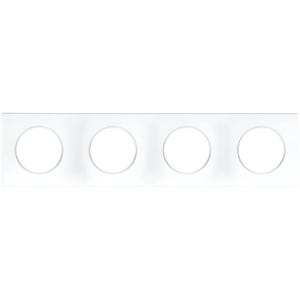 Plaques de finition polycarbonate - Blanc brillant - SQUARE 4 postes
