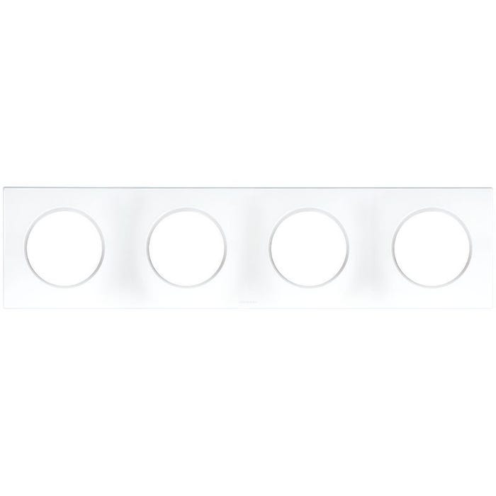 Plaques de finition polycarbonate - Blanc brillant - SQUARE 4 postes