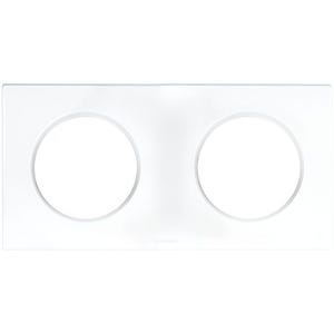 Plaques de finition polycarbonate - Blanc brillant - SQUARE 2 postes