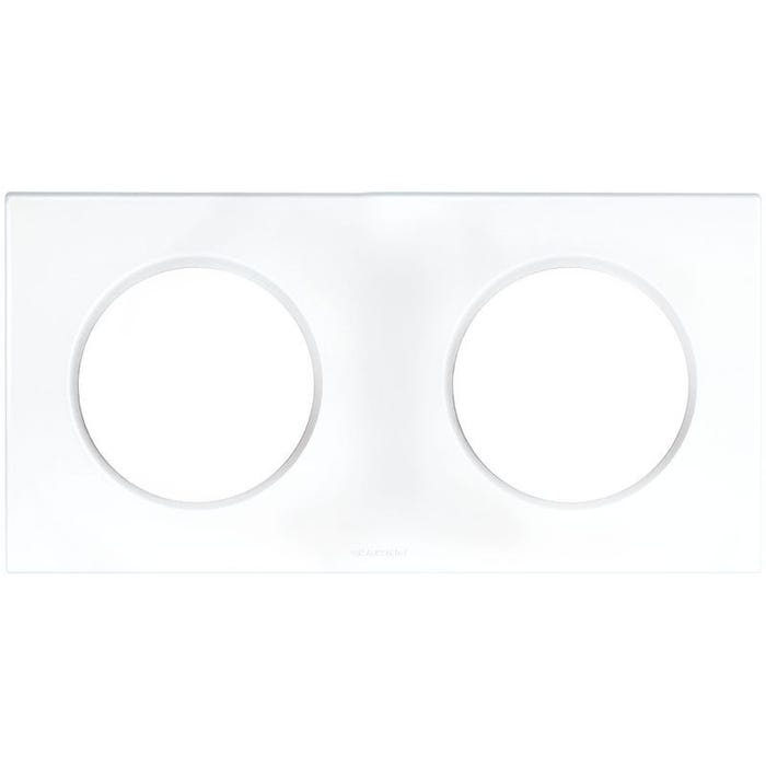 Plaques de finition polycarbonate - Blanc brillant - SQUARE 2 postes