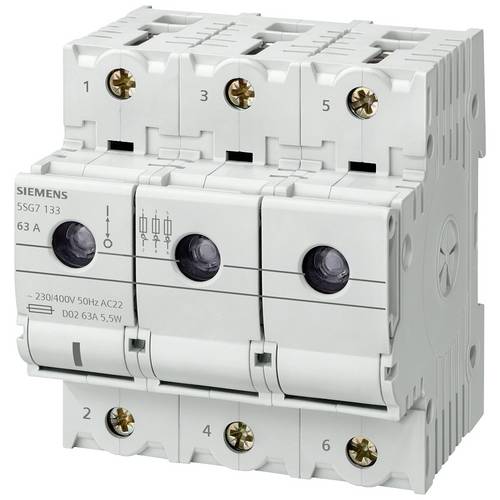 Siemens 5SG7133 Interrupteur-sectionneur Taille du fusible = D02 63 A 400 V 1 pc(s)