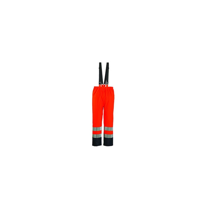 Pantalon pluie HARBOR orange HV/marine - COVERGUARD - Taille XL