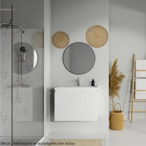 Meuble de salle de bain-80x45cm-Blanc-Moduo