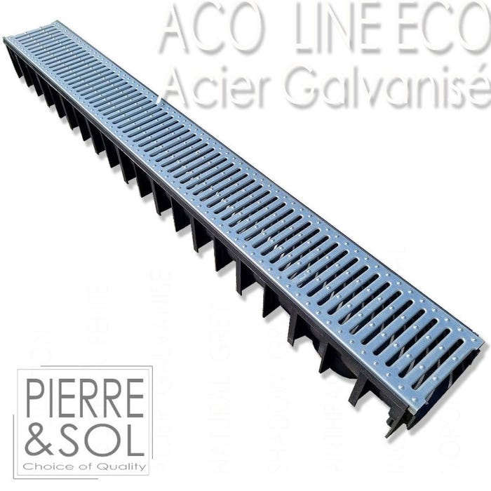 Caniveau grille Acier Galvanisé - ACO LINE ECO