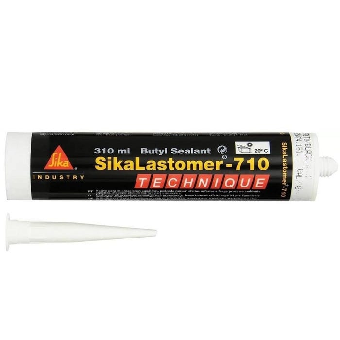 SikaLastomer-710 - Mastic d'étanchéité plastique - Sika - Cartouche de 310 ml Noir